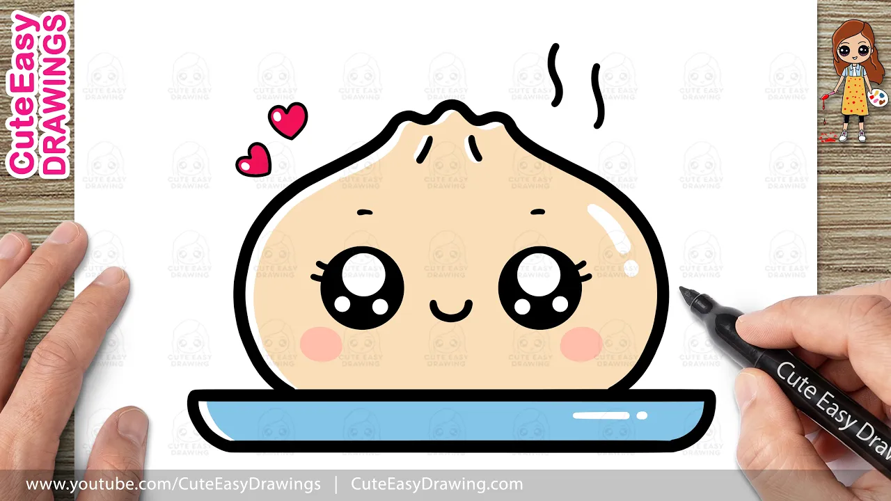How to Draw a Cute Bao Dumpling